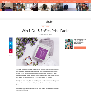 Win 1 Of 15 EpZen Prize Packs