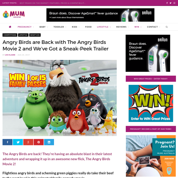 Win 1 of 15 Family Passes to Angry Birds 2