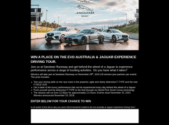 Win 1 of 16 Trips for 2 to Melbourne for a Jaguar Driving Experience at Sandown Raceway