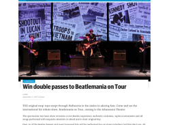 Win 1 of 17 double passes to Beatlemania on Tour tribute show
