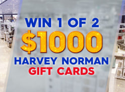Win 1 of 2 $1,000 Harvey Norman Vouchers