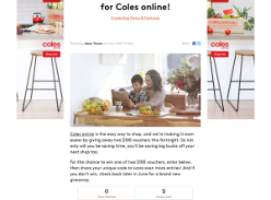 Win 1 of 2 $100 vouchers for Coles online!