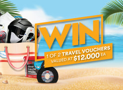 Win 1 of 2 $12K Travel Vouchers