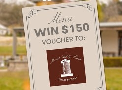 Win 1 of 2 $150 Vouchers to La Palette Cafe at Mount Asby Estate