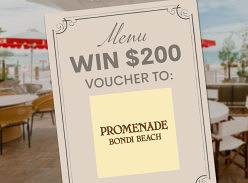 Win 1 of 2 $200 Vouchers to Promenade Bondi Beach