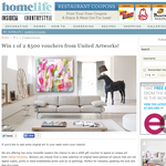 Win 1 of 2 $500 vouchers from United Artworks!