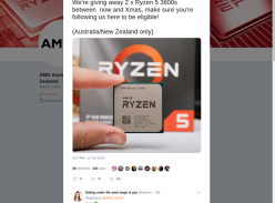 Win 1 of 2 AMD Ryzen 5 3600 CPUs