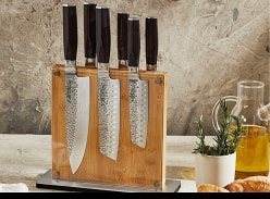 Win 1 of 2 Baccarat Damashiro Emperor Shi 7 Piece Knife Blocks