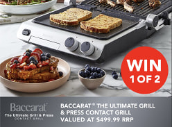 Win 1 of 2 Baccarat Grill & Press Contact Grills