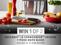 Win 1 of 2 Baccarat Le Connoisseur Epicure 7 Piece Knife Blocks