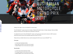 Win 1 of 2 behind-the-scenes access at the Australian MotoGP 2019!