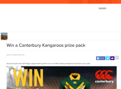 Win 1 of 2 Canterbury Kangaroos Prize Packs