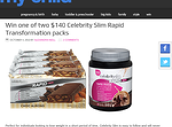 Win 1 of 2 'Celebrity Slim' rapid transformation packs!