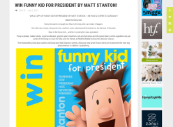 Win 1 of 2 copies of Funny Kid For President (book) by Matt Stanton