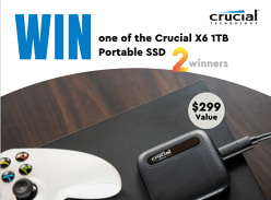Win 1 of 2 Crucial X6 1TB Portable SSD