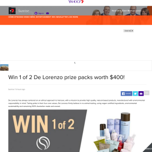 Win 1 of 2 De Lorenzo prize packs worth $400!
