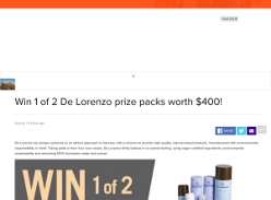 Win 1 of 2 De Lorenzo prize packs worth $400!