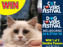 Win 1 of 2 Double Passes to Melbourne Cat Lovers Festival