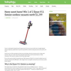 Win 1 of 2 Dyson V11 Outsize cordless vacuums!