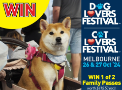 Win 1 of 2 Family Passes to Melbourne Dog Lovers Festival