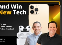 Win 1 of 2 iPhone 13 Pro Max, Apple AirPods and Roland Frasers Zero Down Book Prize Packs