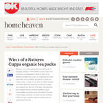 Win 1 of 2 Natures Cuppa organic tea packs - Homeheaven