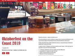 Win 1 of 2 ‘Oktoberfest on the Coast‘ Experiences for 4