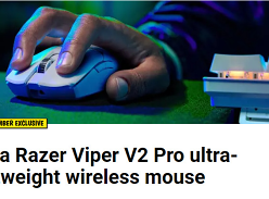 Win 1 of 2 Razer Viper V2 Pro Ultra-Lightweight Wireless Mice