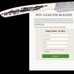 Win 1 of 2 Saji Japanese steak knives!