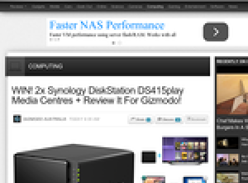 Win 1 of 2 Synology DiskStation DS415play Media Centres + Review It For Gizmodo!