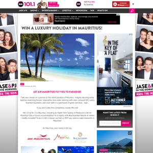 Win 1 of 2 Trips for 2 to Mauritius