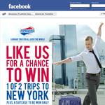 Win 1 of 2 trips to New York as well as daily luggage prizes!