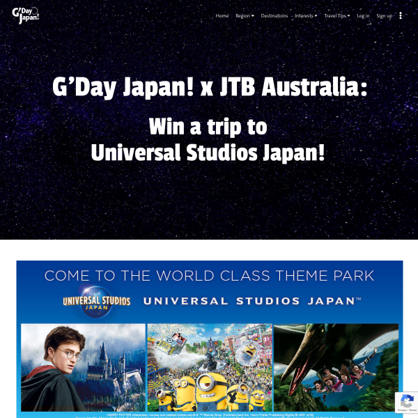 Win 1 of 2 Trips to Universal Studios Japan Worth Up to $4,000