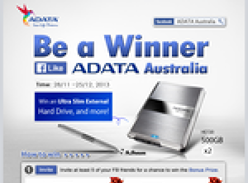 Win 1 of 2 ultra-slim 'ADATA' 500GB portable hard drives!