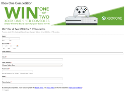 Win 1 of 2 XBox One S 1TB consoles