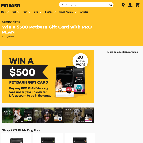 Win 1 of 20 $500 Gift Cards with PRO PLAN!