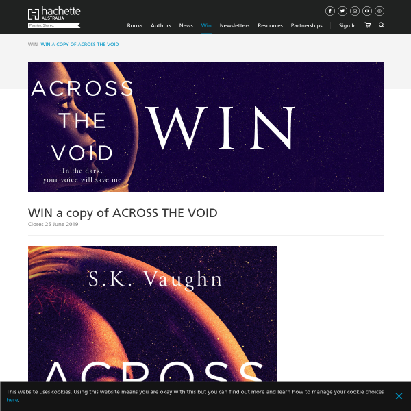Win 1 of 20 'Across The Void' Books