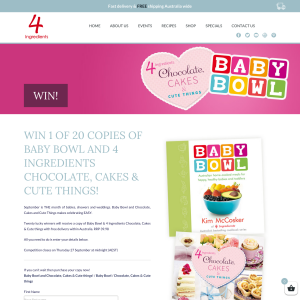 Win 1 of 20 copies of Baby Bowl & 4 Ingredients Chocolate, Cakes & Cute things