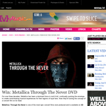 Win 1 of 20 copies of Metallica's 'Through the Never' DVD!