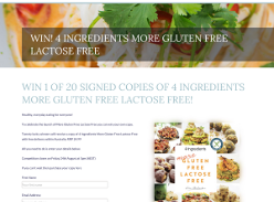 Win 1 of 20 Copies of The Book '4 Ingredients More Gluten Free Lactose Free'