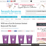 Win 1 of 20 De Lorenzo 'Instant Rejuven8 The Ends' hair treatments!