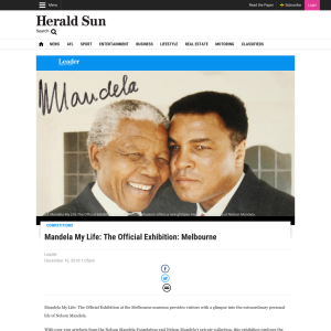 Win 1 of 20 double passes to Mandela My Life: The Official Exhibition