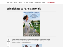 Win 1 of 20 double passes to Paris Can Wait,