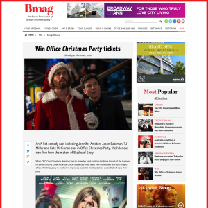 Win 1 of 20 Double Passes to see Office Christmas Party from Bmag