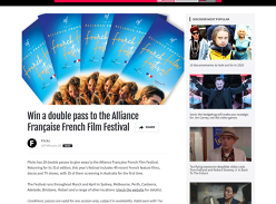 Win 1 of 20 Double Passes to the Alliance Française French Film Festival
