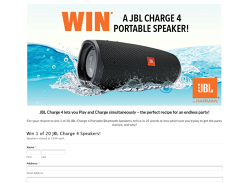 Win 1 of 20 JBL Charge 4 Portable Bluetooth Speakers!
