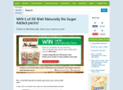 Win 1 of 20 Well Naturally 'No Sugar Added' packs!