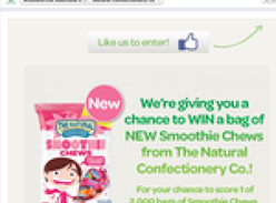 Win 1 of 2000 packets of Natural Confectionery's Smoothie Chews!