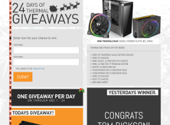Win 1 of 24 Prizes from Thermaltake's 24 Days of Thermal Giveaways
