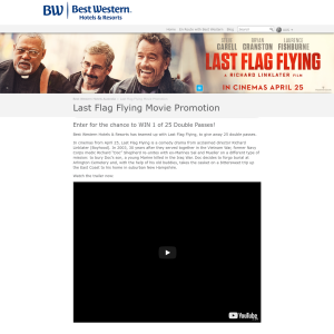 Win 1 of 25 Double Passes to Last Flag Flying